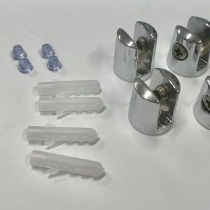 Chrome Glass Brackets