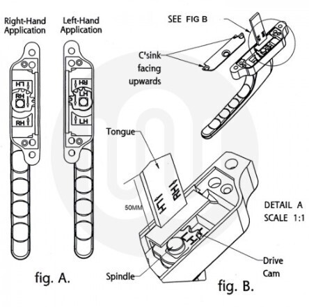 Blade Window Handle - Locking - Image 4