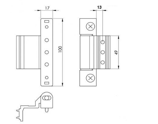 Paddock WEL Pendulum Euro Door Hinge 13mm Rebate Black - Image 2