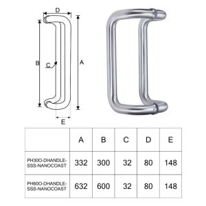 D Handle Stainless Stee 300mm & 600mm Screw Centres